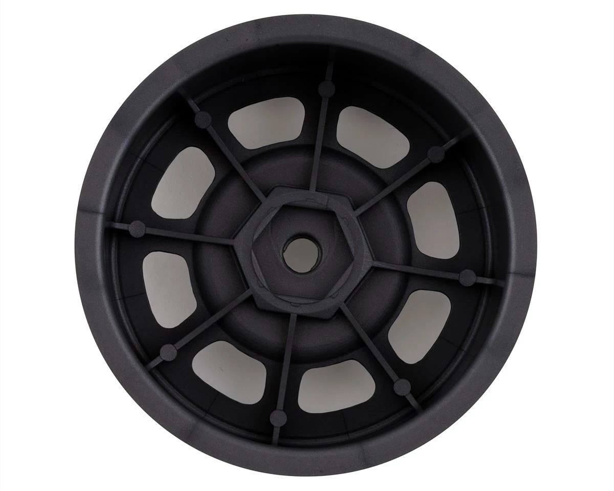 DE Racing Speedway Front Wheels (Black) (4) (Custom Works/B6) 4 DE Racing Speedway Front Wheels (Black) (4) (Custom Works/B6) - Image 2