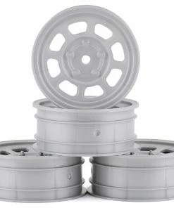 DE Racing Speedway Front Wheels (Silver) (4) (Custom Works/B6)