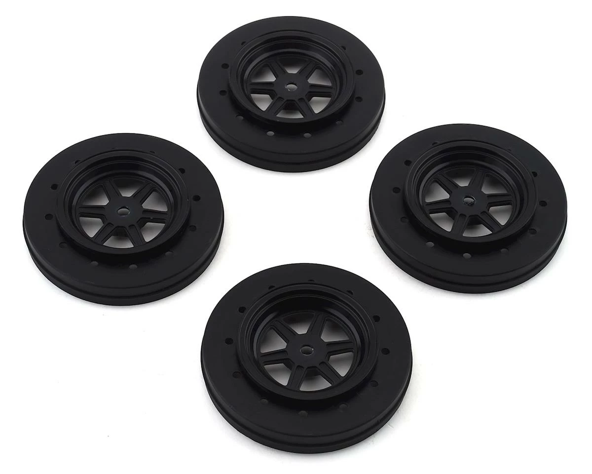 DE Racing Gambler Drag Racing Front Wheels (Black) W/12mm Hex