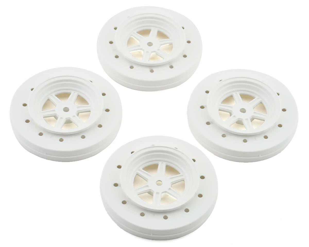 DE Racing Gambler Drag Racing Front Wheels (White) W/12mm Hex
