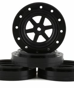 DE Racing Gambler Low Profile Drag Racing Front Wheels (Black) (4) W/12mm Hex
