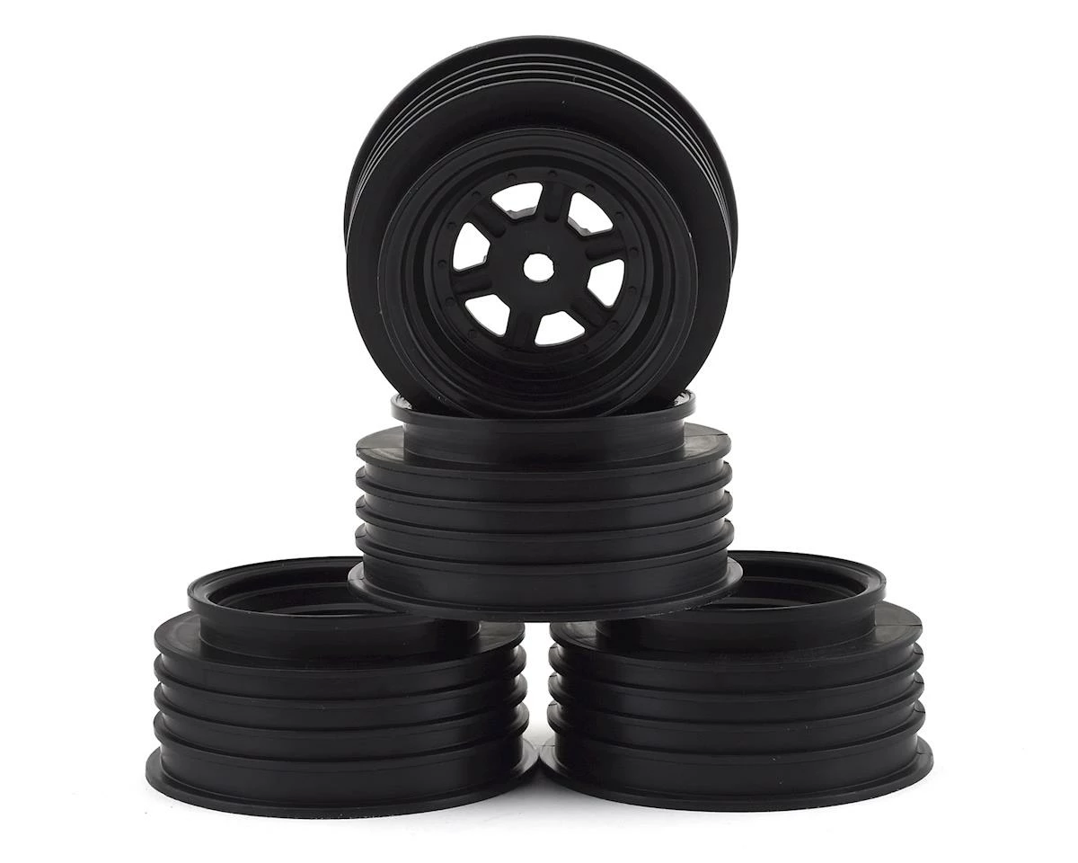 DE Racing Gambler Front Wheels (AE Offset) (Black) W/12mm Hex