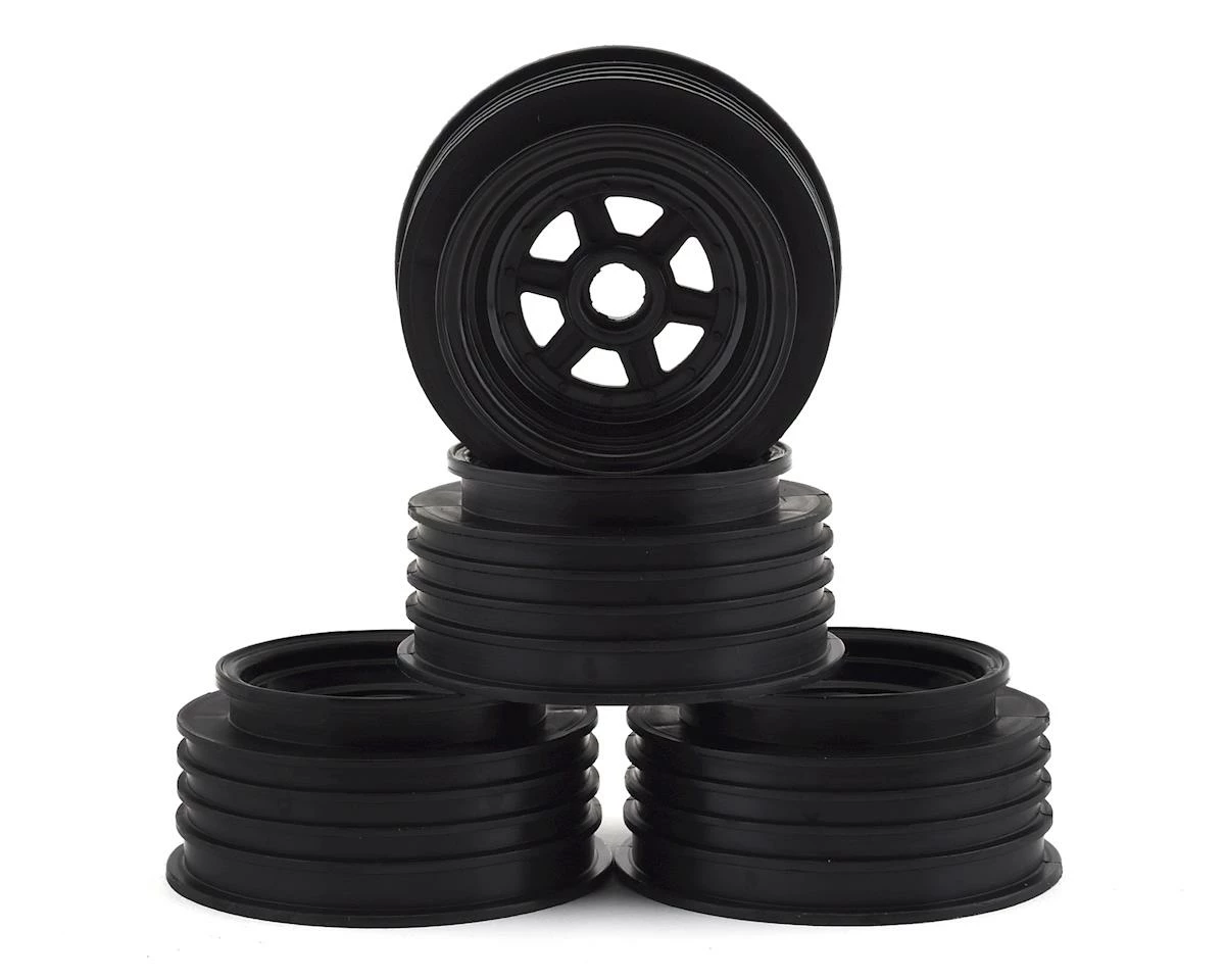 DE Racing Gambler 3/8" Bearing Front Wheels (Custom Works/GFRP) (Black) 3 DE Racing Gambler 3/8" Bearing Front Wheels (Custom Works/GFRP) (Black)