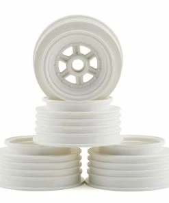 DE Racing Gambler 3/8" Bearing Front Wheels (Custom Works/GFRP) (White)