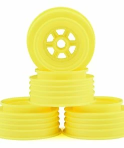 DE Racing Gambler 3/8" Bearing Front Wheels (Custom Works/GFRP) (Yellow)
