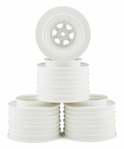 DE Racing Gambler Rear Sprint Wheels (AE/TLR) (White) W/12mm Hex