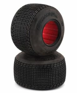 DE Racing Outlaw Sprint Dirt Oval Rear Tires W/Red Insert (2) (D30)