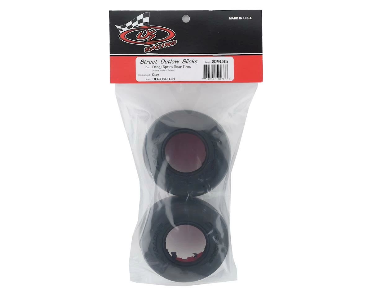DE Racing Street Outlaw Rear Tires (2) (Clay) - Image 2