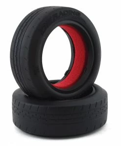 DE Racing Phenom Sprint Dirt Oval Front Tires W/Red Insert (2) (Clay)