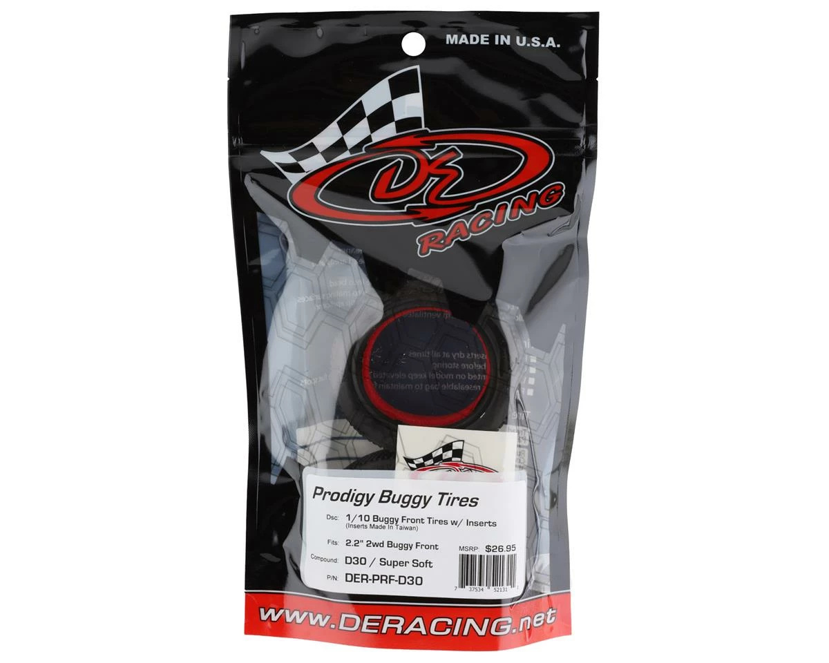 DE Racing Prodigy 2.2" Front 2WD Buggy Tires (2) (D30) 4 DE Racing Prodigy 2.2" Front 2WD Buggy Tires (2) (D30) - Image 2