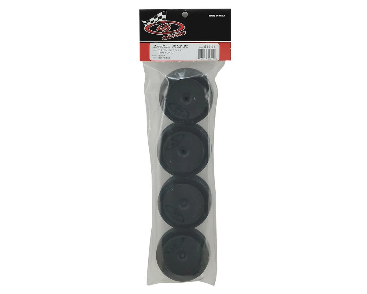 DE Racing Speedline PLUS Short Course Wheels (Black) (4) W/12mm Hex (22SCT/TEN-SCTE/SCT410) 5 DE Racing Speedline PLUS Short Course Wheels (Black) (4) W/12mm Hex (22SCT/TEN-SCTE/SCT410) - Image 3