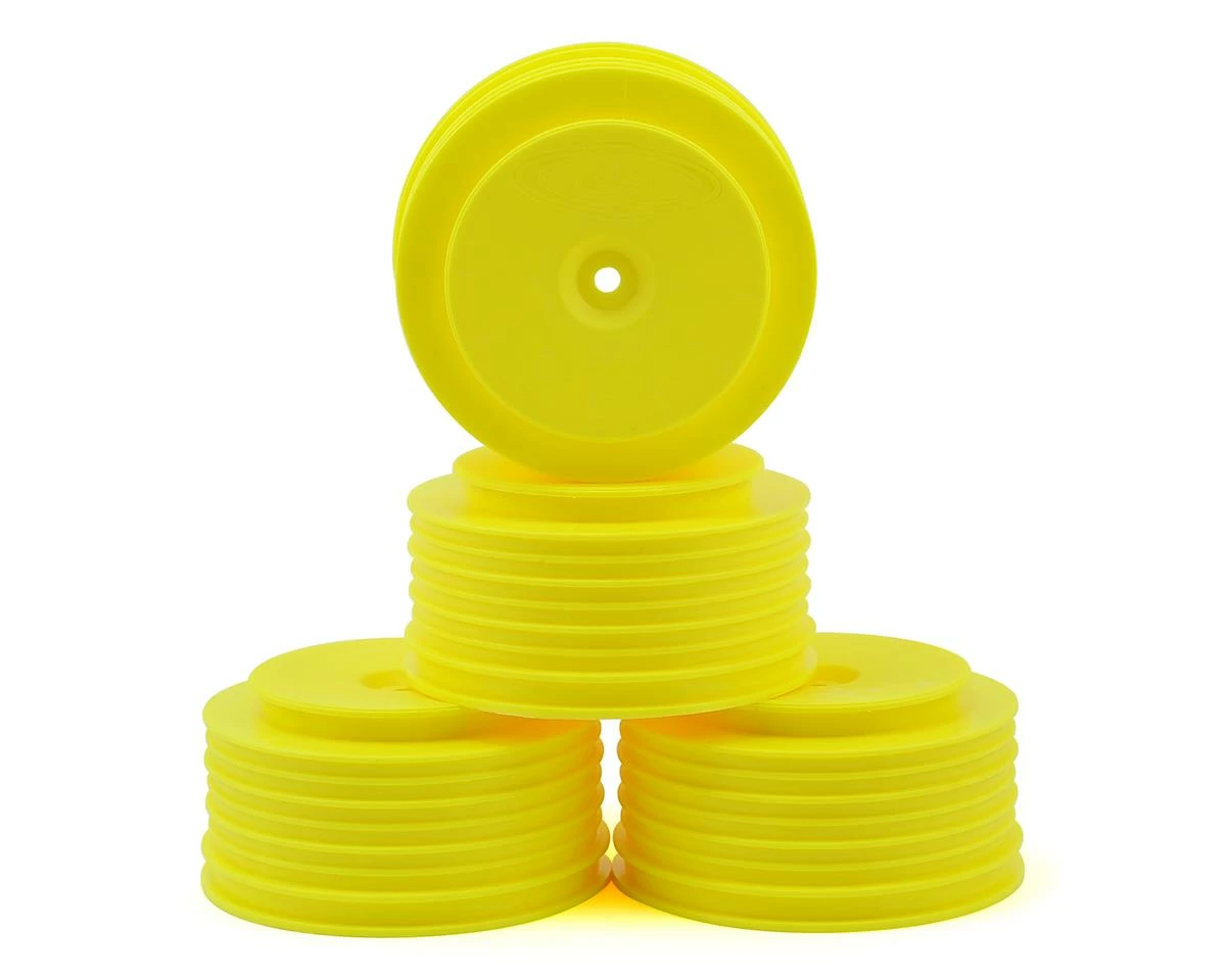 DE Racing Speedline PLUS Short Course Wheels (Yellow) (4) W/12mm Hex (22SCT/TEN-SCTE/SCT410)