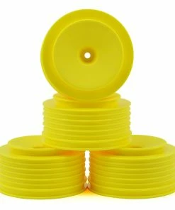 DE Racing Speedline PLUS Short Course Wheels (Yellow) (4) (SC6/Slash/Blitz) W/12mm Hex