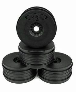 DE Racing "SpeedLine PLUS" 1/8 Buggy Wheel (4) (Black)