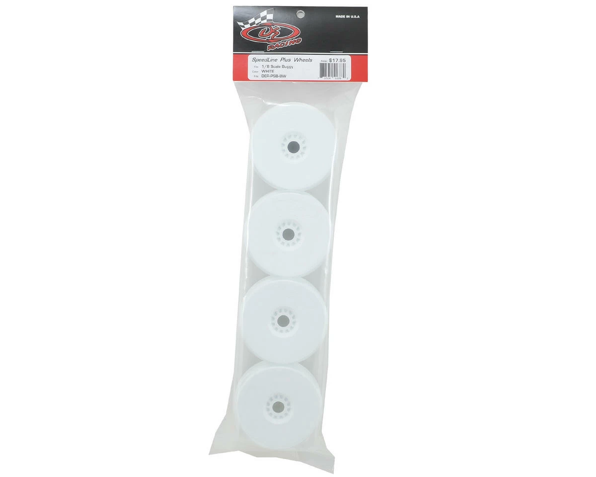 DE Racing "SpeedLine PLUS" 1/8 Buggy Wheel (4) (White) - Image 3
