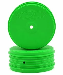 DE Racing Speedline PLUS 2.4 4WD Front Buggy Wheel (2) (Green) W/12mm Hex (22-4/D413/B74)