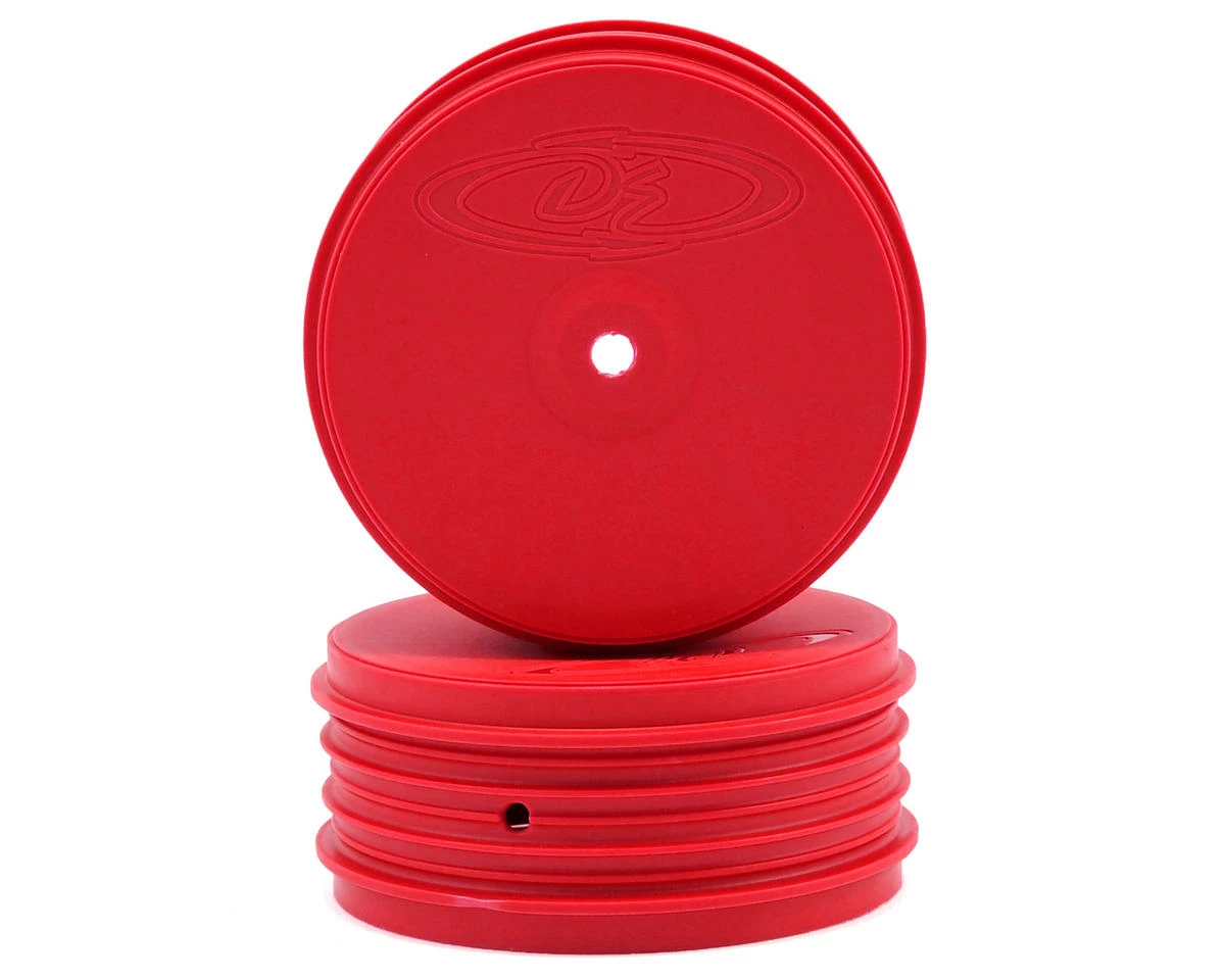 DE Racing Speedline PLUS 2.4 4WD Front Buggy Wheel (2) (Red) W/12mm Hex (22-4/D413/B74)