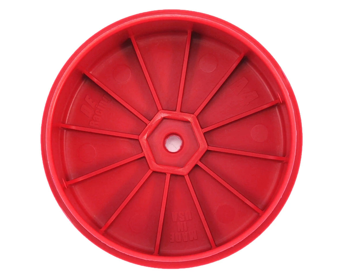 DE Racing Speedline PLUS 2.4 4WD Front Buggy Wheel (2) (Red) W/12mm Hex (22-4/D413/B74) - Image 2