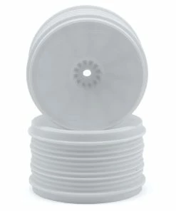 DE Racing Speedline PLUS 2.4 1/10 Buggy Rear Wheel (2) (White) W/12mm Hex (RB6/ZX6)