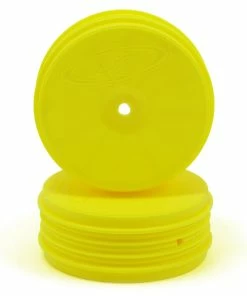 DE Racing Speedline PLUS 2.4 1/10 Buggy Front Wheel (2) (22 2.0) (Yellow) W/10mm Hex