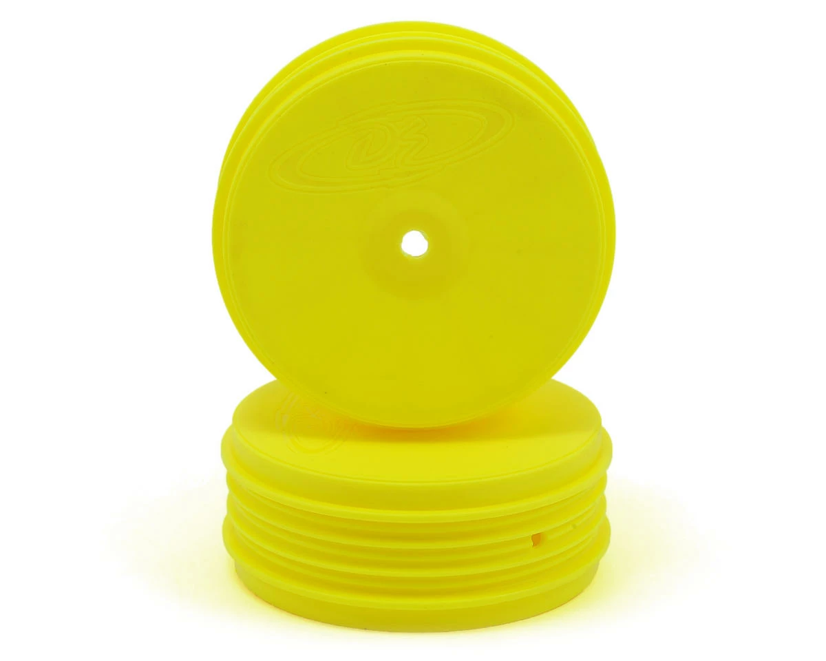 DE Racing Speedline PLUS 2.4 1/10 Buggy Front Wheel (2) (22 2.0) (Yellow) W/10mm Hex