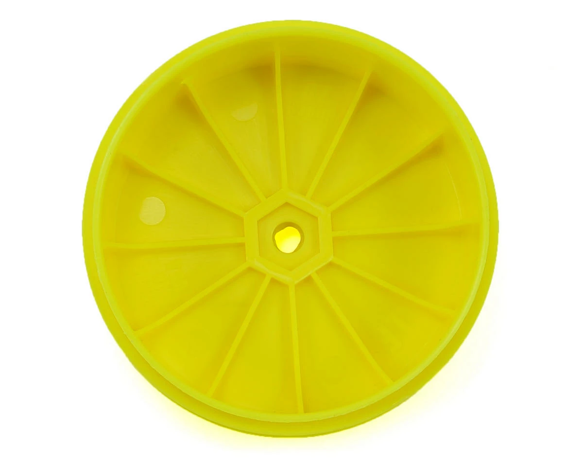DE Racing Speedline PLUS 2.4 1/10 Buggy Front Wheel (2) (22 2.0) (Yellow) W/10mm Hex - Image 2