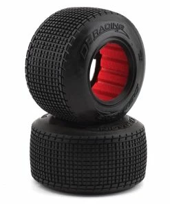 DE Racing Egulator Late Model Dirt Oval Rear Tires W/Red Insert (2) (D30)