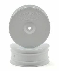 DE Racing 9.5mm Hex "Speedline" 2.2 4WD Front Buggy Wheels(2) (B44.2) (White)