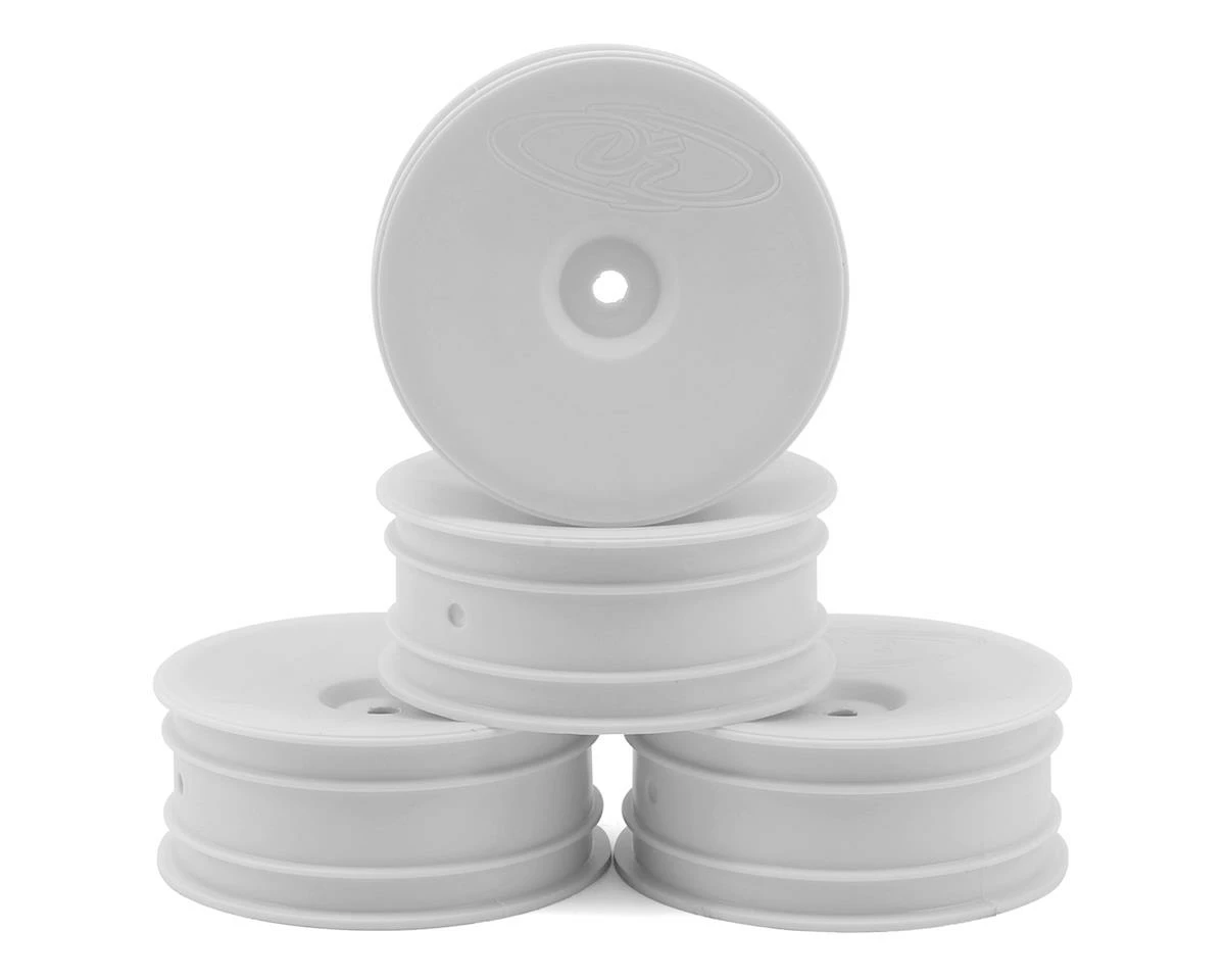 DE Racing 12mm Hex "Speedline" 2.2 1/10 Buggy Front Wheels (4) (B6/RB6) (White)