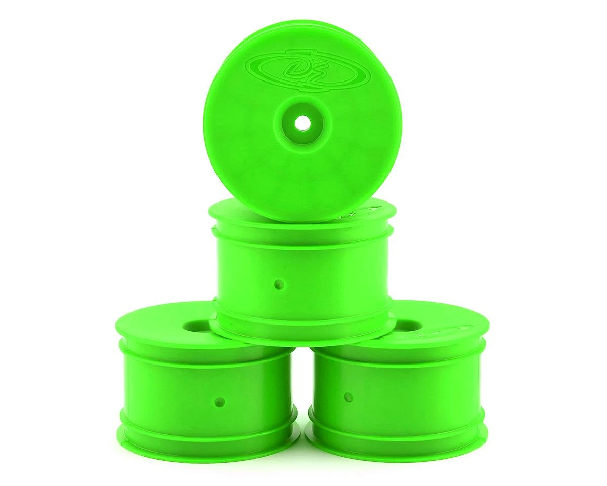 DE Racing Speedline 2.2 1/10 Buggy Rear Wheels (4) (B6/B74/22/22-4) (Green) W/12mm Hex