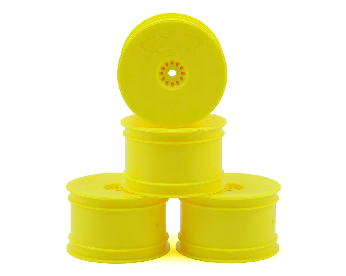 DE Racing Speedline 2.2 1/10 Buggy Rear Wheels (4) (B6/B74/22/22-4) (Yellow) W/12mm Hex