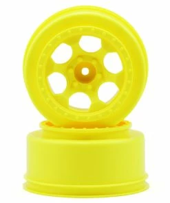 DE Racing 12mm Hex "Trinidad" Short Course Wheels (Yellow) (2) (Slash Front)