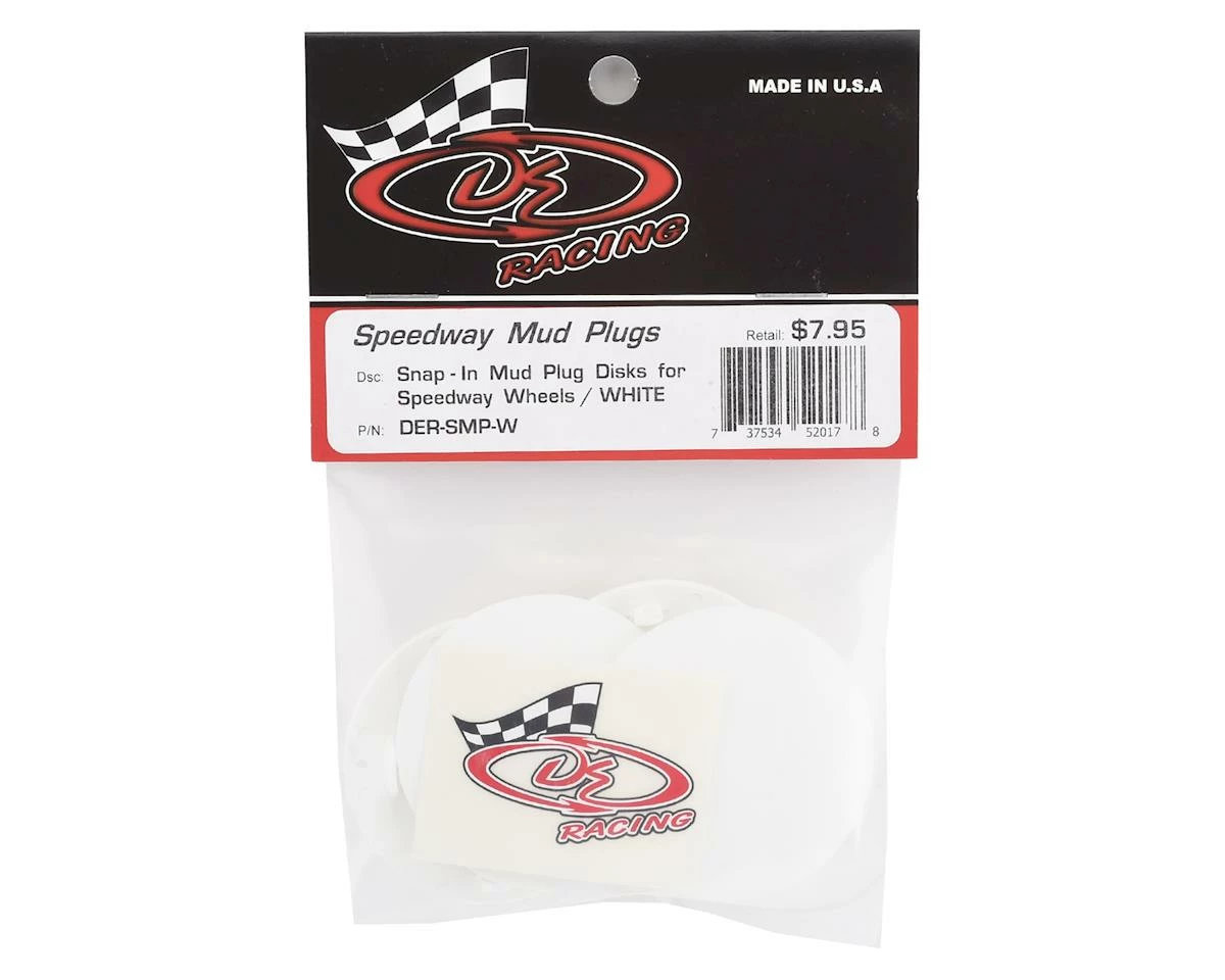 DE Racing Speedway Dirt Oval Mud Plugs (White) - Image 2