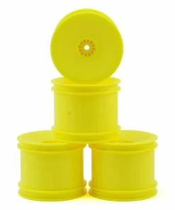 DE Racing 12mm Hex "Speedline" 2.2" 1/10 Stadium Truck Wheel (4) (22T) (Yellow)