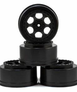 DE Racing 12mm Hex "Trinidad" Short Course Wheels (Black) (4) (SC5M)