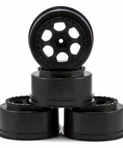 DE Racing 12mm Hex "Trinidad" Short Course Wheels (Black) (4) (Slash Front)