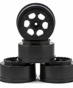 DE Racing 12mm Hex "Trinidad" Short Course Wheels (Black) (4) (SC6/Slash/Blitz)