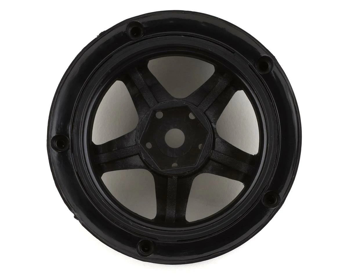 DS Racing Rift Element 5 Spoke Drift Wheels (Triple Black W/Silver Rivets) (2) (Adjustable Offset) W/12mm Hex - Image 2