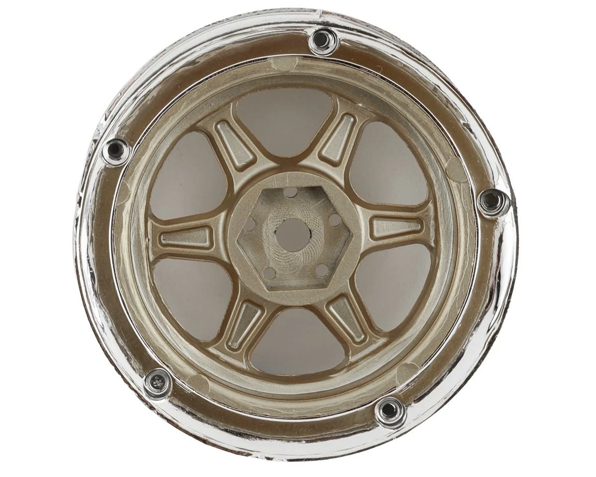DS Racing Rift Element 6 Spoke Drift Wheels (Gold & Chrome) (2) (Adjustable Offset) W/12mm Hex - Image 2