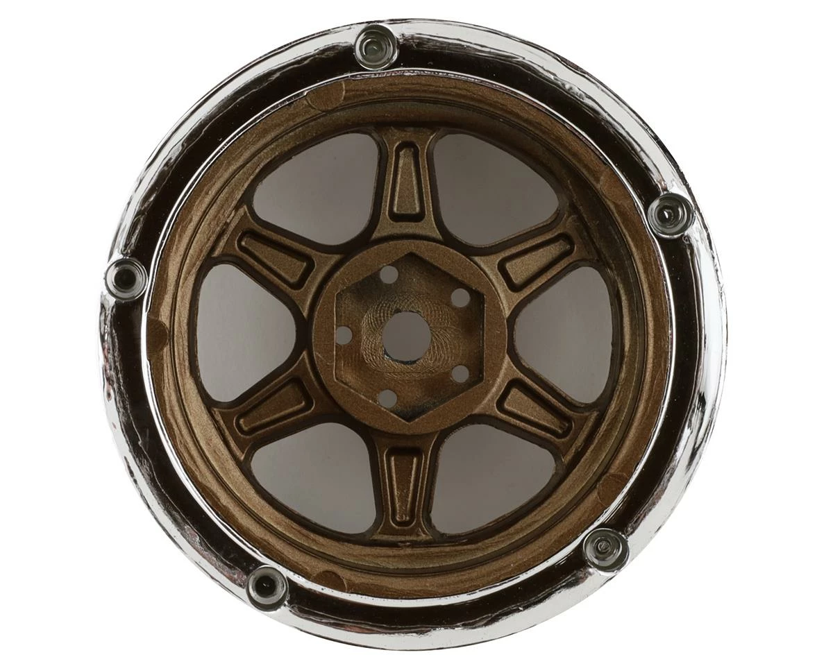 DS Racing Rift Element 6 Spoke Drift Wheels (Bronze & Chrome) (2) (Adjustable Offset) W/12mm Hex - Image 2
