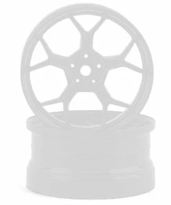 DS Racing Feathery Split Spoke Drift Rim (White Hi Gloss) (2) (6mm Offset) W/12mm Hex