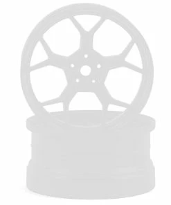 DS Racing Feathery Split Spoke Drift Rim (Matte White) (2) (6mm Offset) W/12mm Hex