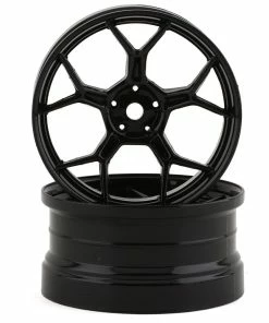 DS Racing Feathery Split Spoke Drift Rim (Black Hi Gloss) (2) (6mm Offset) W/12mm Hex