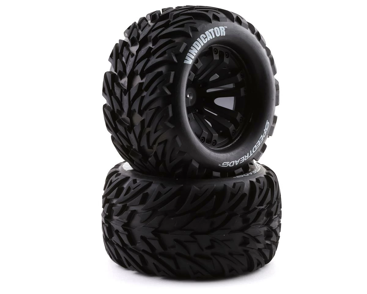 Duratrax SpeedTreads Vindicator Pre-Mounted 2.2" Stadium Truck Tires (Black) (2)
