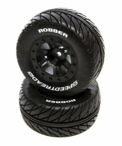 Duratrax SpeedTreads Robber Short Course Rear Tires W/12mm Hex (Black) (2)