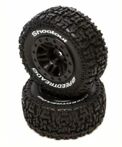 Duratrax SpeedTreads Shootout Short Course Rear Tires W/12mm Hex (Black) (2)