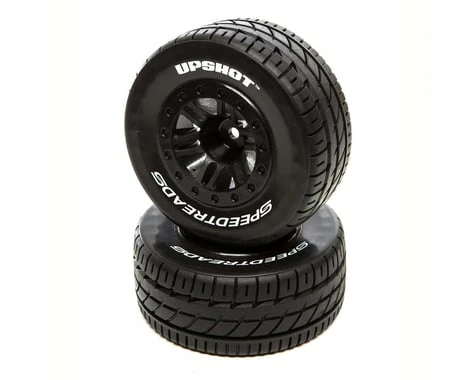 Duratrax SpeedTreads Upshot Pre-Mounted Short Course Tires (Black) (2) W/12mm Hex