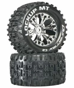 Duratrax Lockup MT 2.8" 2WD Mounted Rear C2 Tires (Chrome) (2)