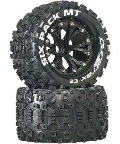 Duratrax Six-Pack MT 2.8" 2WD Mounted Front C2 Tires (Black) (2)