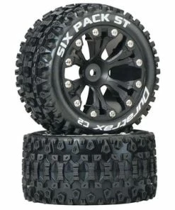 Duratrax Sixpack ST 2.8" 2WD Rear Mounted Truck Tires (Black) (2) W/12mm Hex